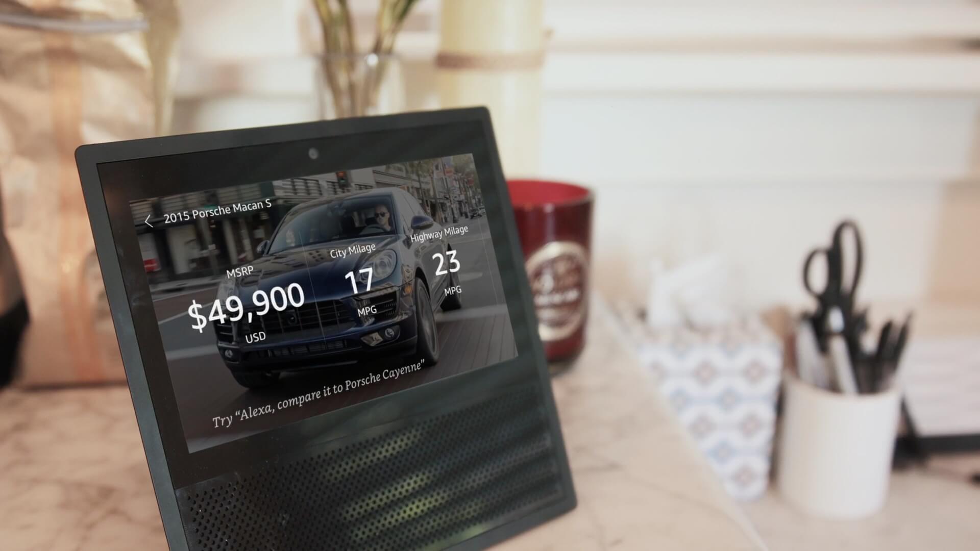 Stock trend delivered only with voice